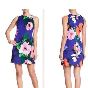 Vince Camuto Floral Mini Dress - Blue and Pink